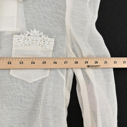 Zimmermann High Tide Lace Set Womens Size 6 Ivory White Pearl Belt