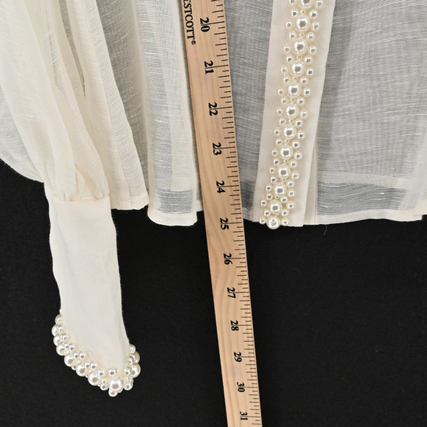 Zimmermann High Tide Lace Set Womens Size 6 Ivory White Pearl Belt
