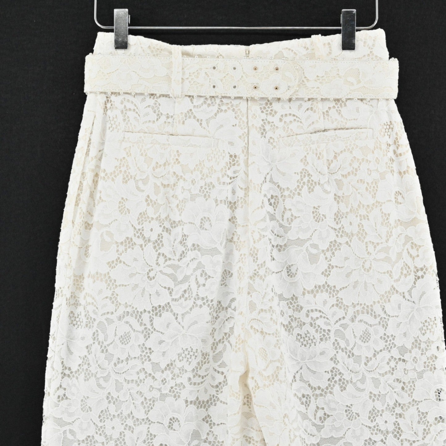 Zimmermann High Tide Lace Set Womens Size 6 Ivory White Pearl Belt