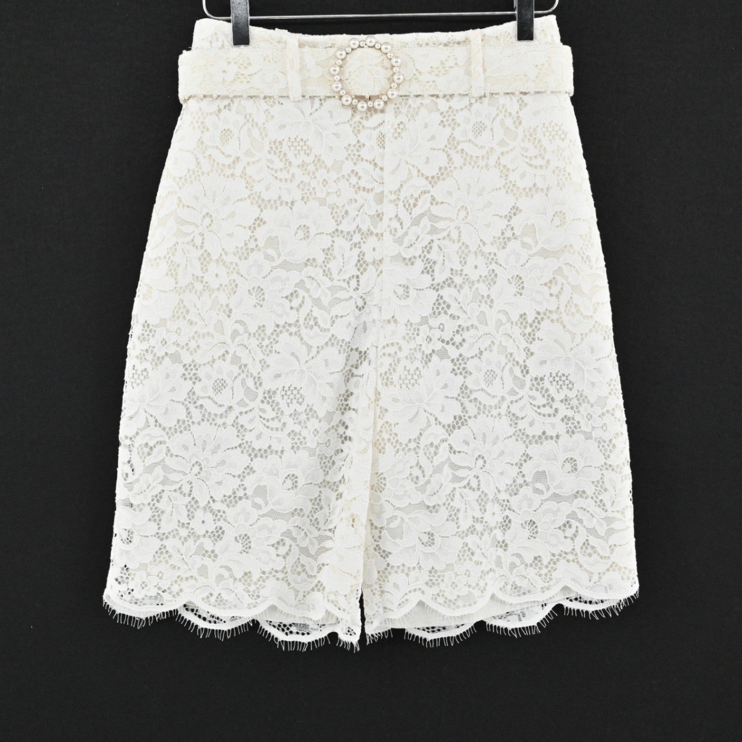 Zimmermann High Tide Lace Set Womens Size 6 Ivory White Pearl Belt