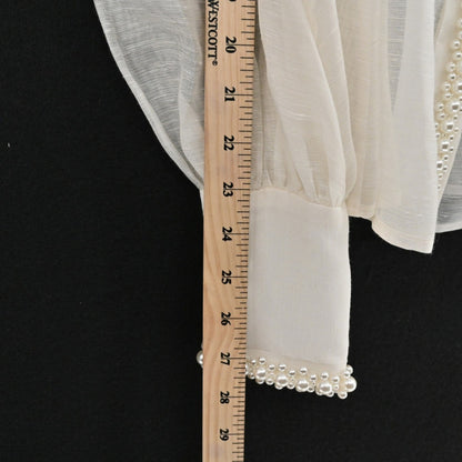 Zimmermann High Tide Lace Set Womens Size 6 Ivory White Pearl Belt