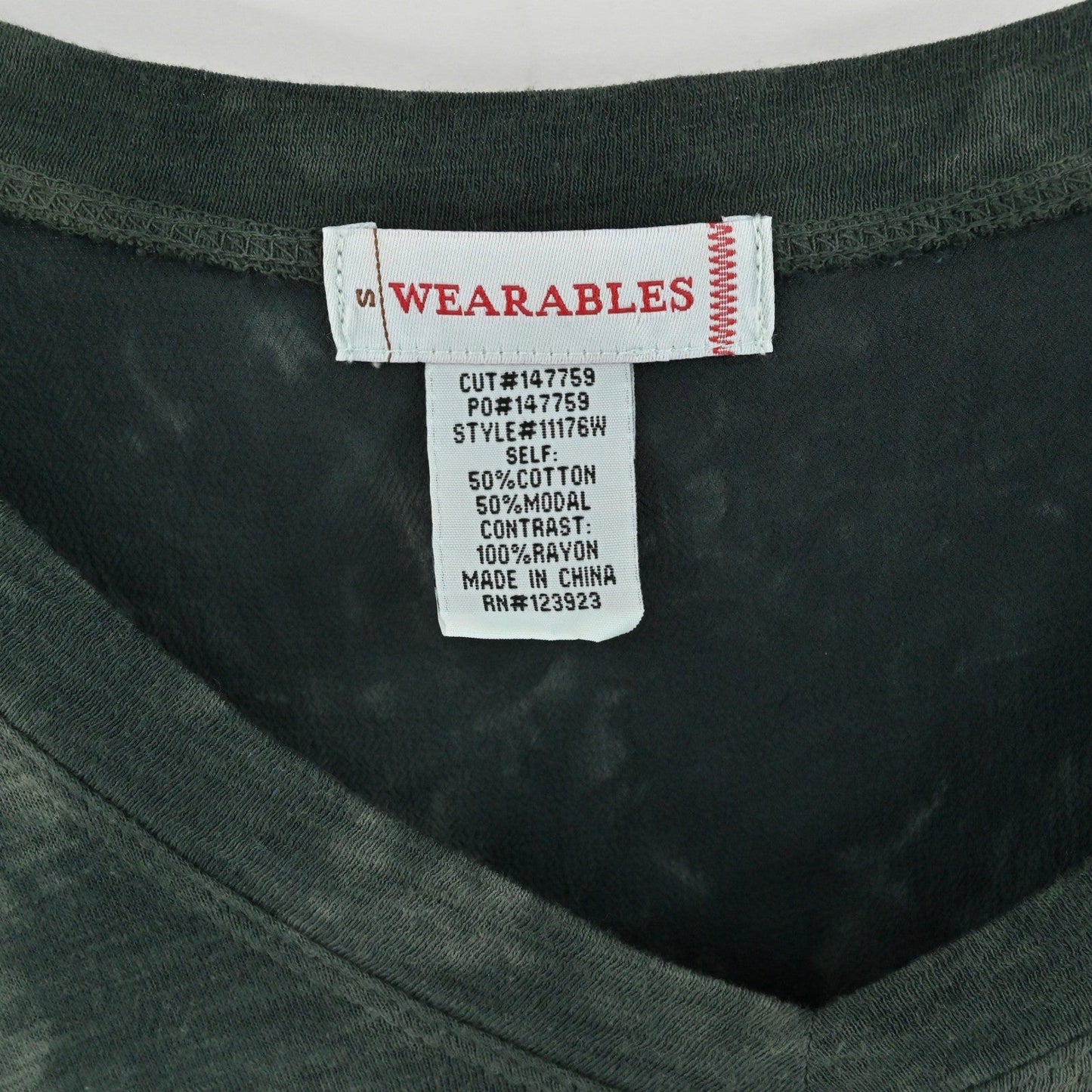 XCVI Wearables Tie Dye Tunic Top Womens Sz S Green V Neck Casual Cotton Comfort