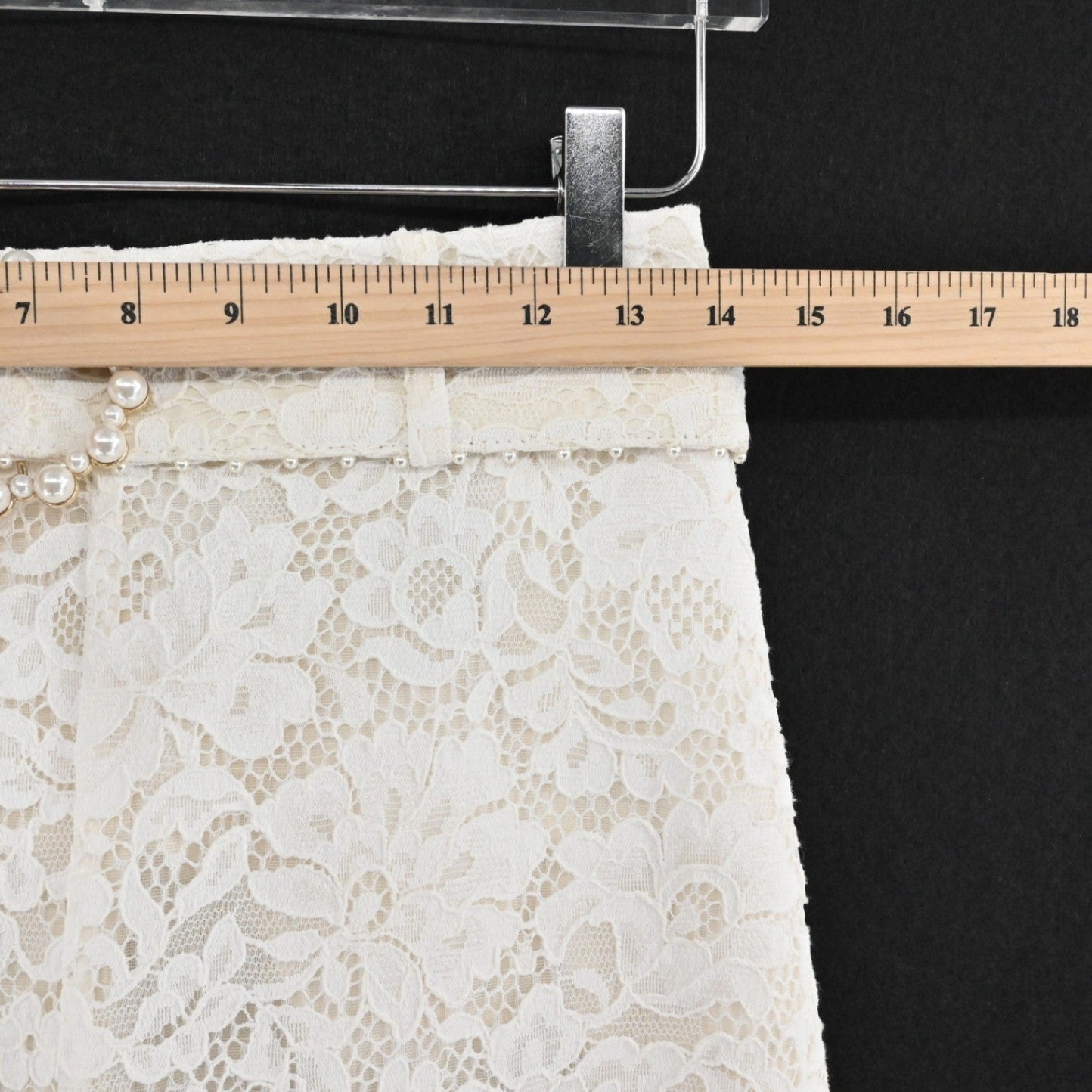 Zimmermann High Tide Lace Set Womens Size 6 Ivory White Pearl Belt