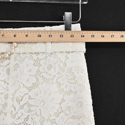 Zimmermann High Tide Lace Set Womens Size 6 Ivory White Pearl Belt
