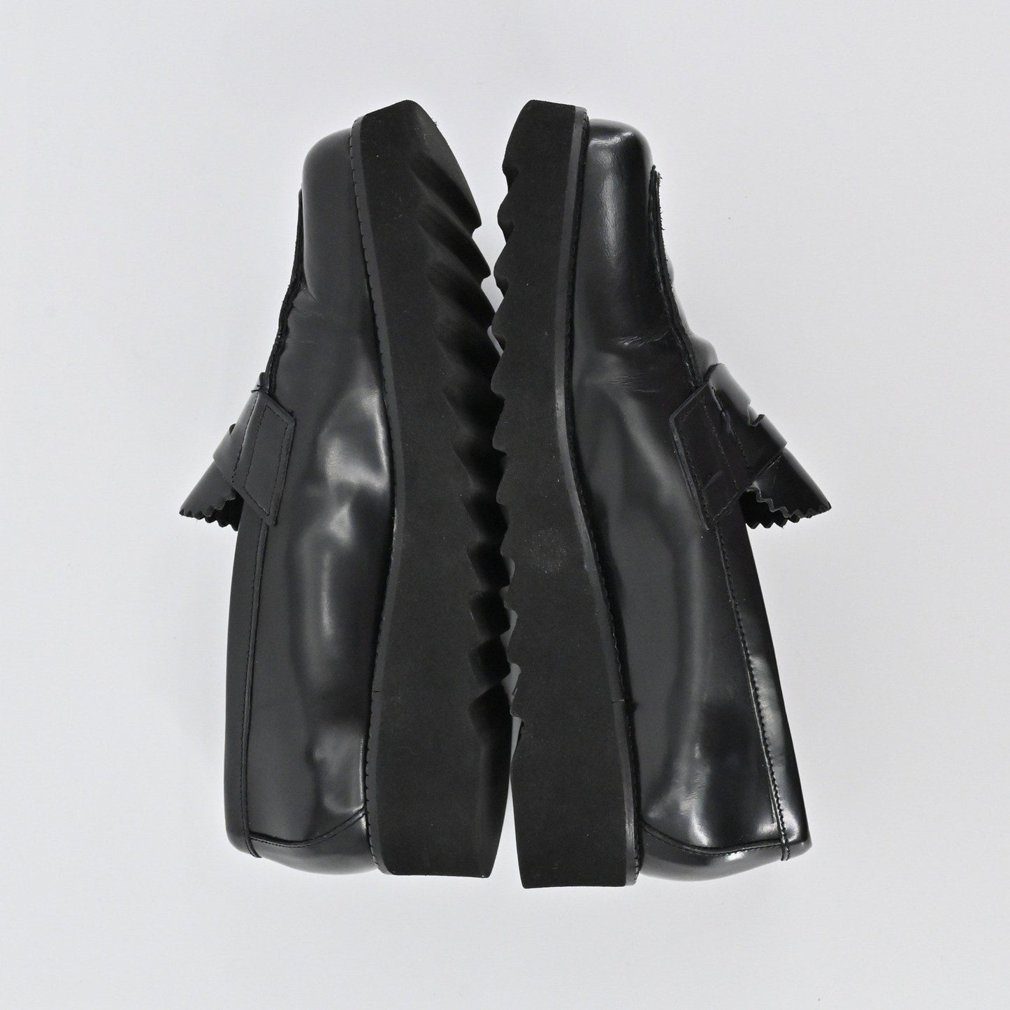 Donald J Pliner Platform Penny Loafers Womens Size 6.5 Black Leather Lug Sole