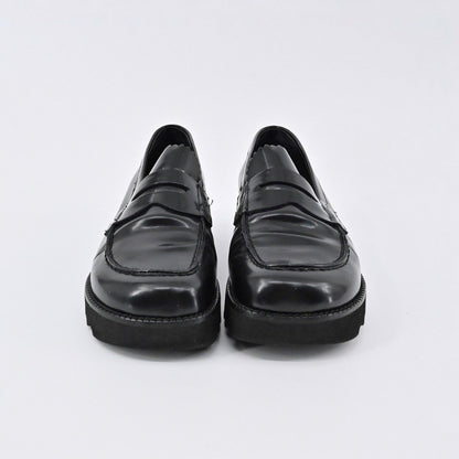 Donald J Pliner Platform Penny Loafers Womens Size 6.5 Black Leather Lug Sole