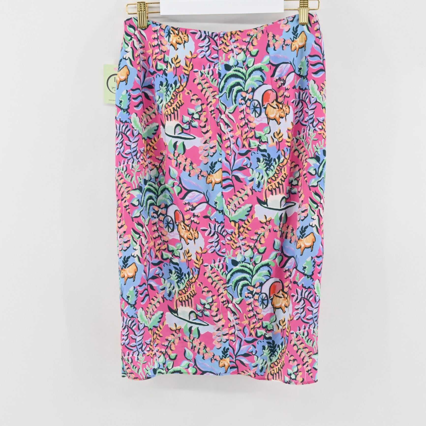 J McLaughlin Pink Floral Skirt Size 6