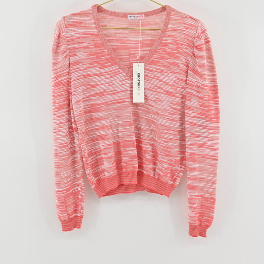 NWT Erotokritos Coral Shimmer Sweater Size M/L