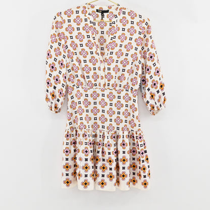 Maje Silk Geometric Dress Size 36