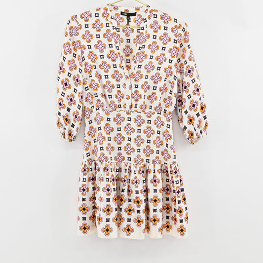 Maje Silk Geometric Dress Size 36