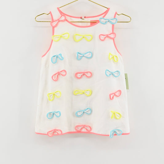 NWT Manoush White Bow Tank Top Size 38