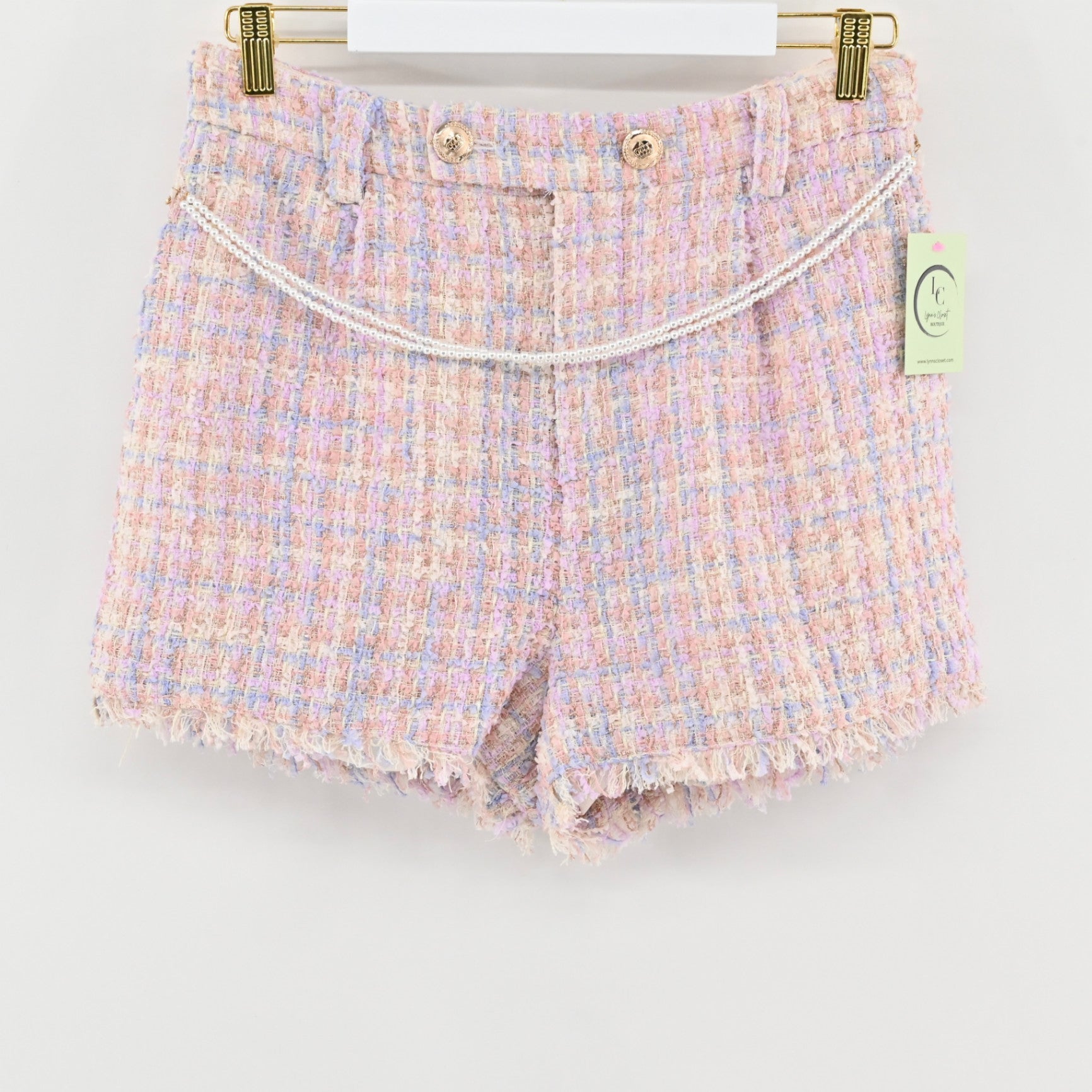 NWT Walter Baker Pink Tweed Shorts Size 8