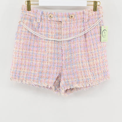 NWT Walter Baker Pink Tweed Shorts Size 8