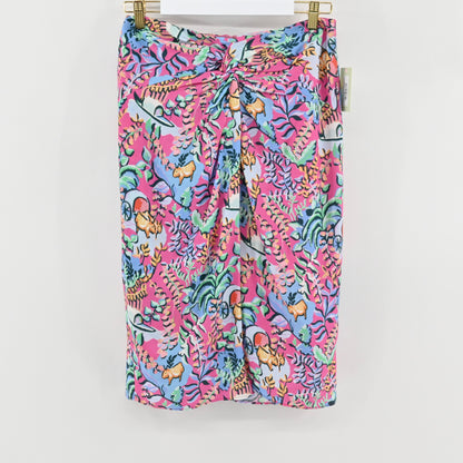 J McLaughlin Pink Floral Skirt Size 6