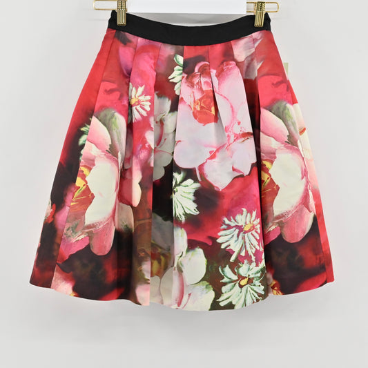 Ted Baker Pink Floral Skirt Size 2