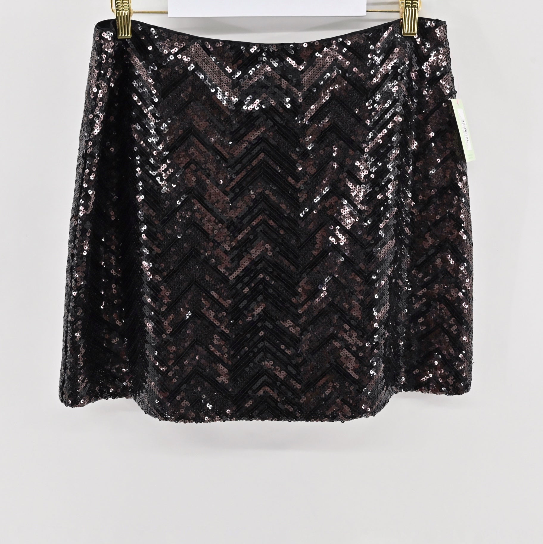 Trina Turk Black Sequin Skirt Size 16