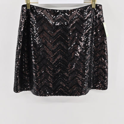 Trina Turk Black Sequin Skirt Size 16