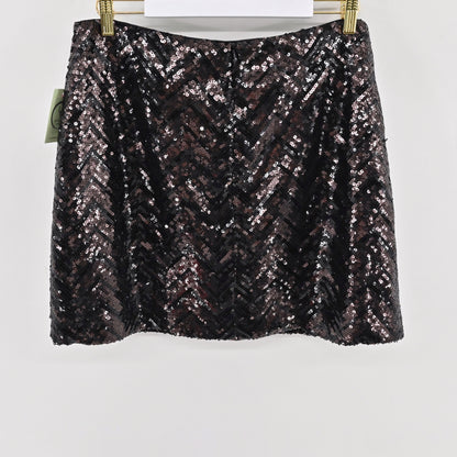 Trina Turk Black Sequin Skirt Size 16