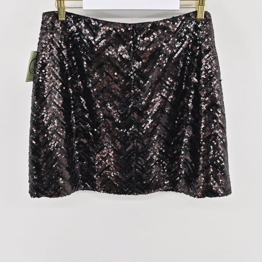 Trina Turk Black Sequin Skirt Size 16