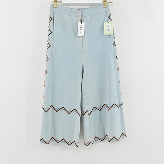 NWT ANHHA Denim Embroidered Culottes