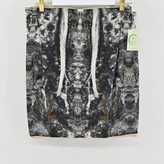 NWT Amee Sodi Berlin Gray Print Skirt Size 8