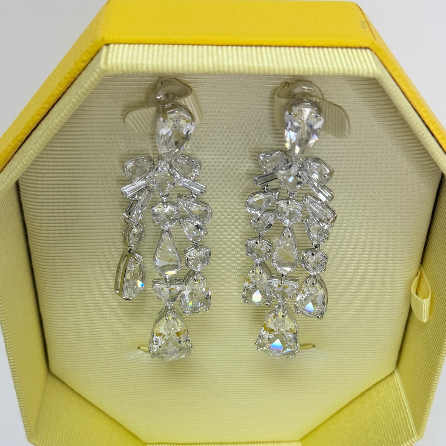 These Swarovski Crystals Chandelier Mesmera Earrings