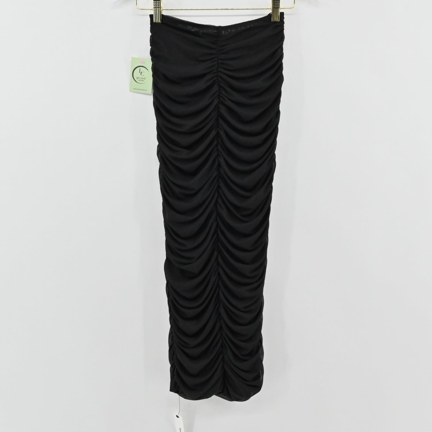 NWT Reformation Black Ruched Dress Size XS