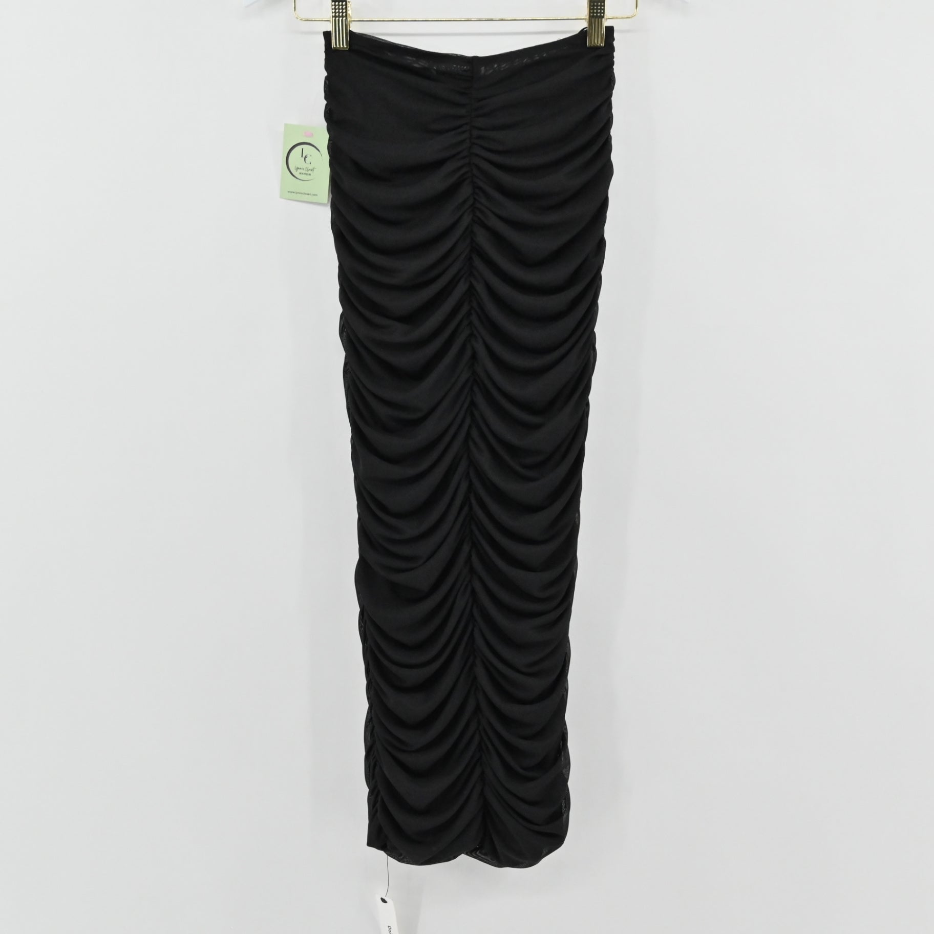 NWT Reformation Black Ruched Dress Size XS