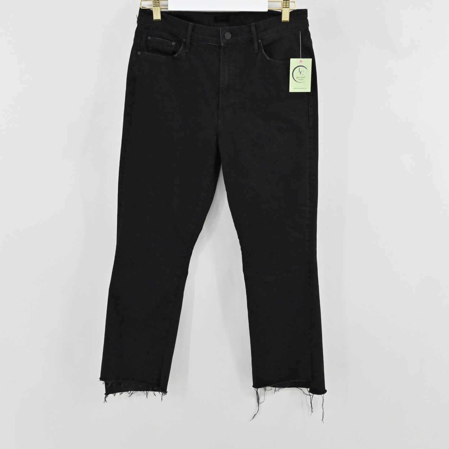 MOTHER Black Crop Jeans Size 32