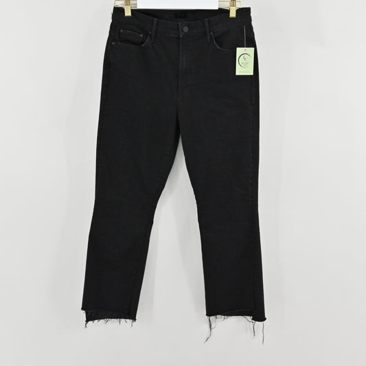 MOTHER Black Crop Jeans Size 32