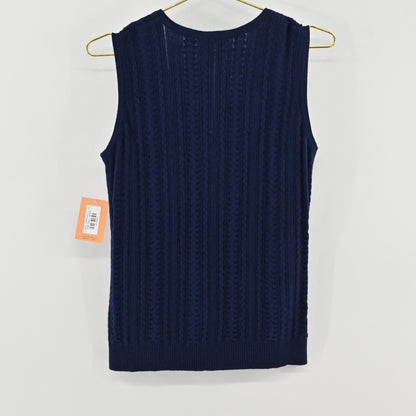 Oscar De La Renta Blue Knit Tank Size L