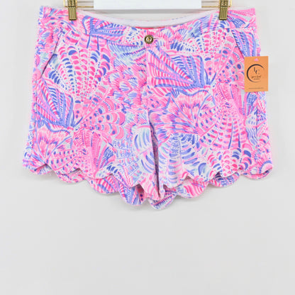 Lilly Pulitzer Pink Shell Shorts Size 14
