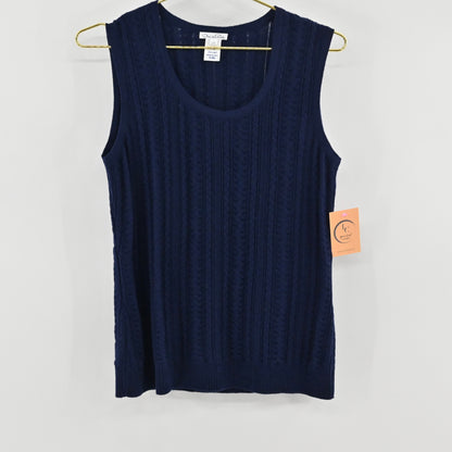 Oscar De La Renta Blue Knit Tank Size L