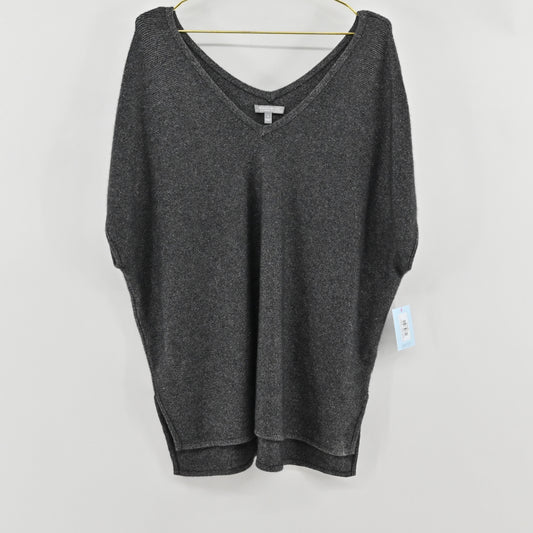 Neiman Marcus Gray Shimmer Knit Top Size L