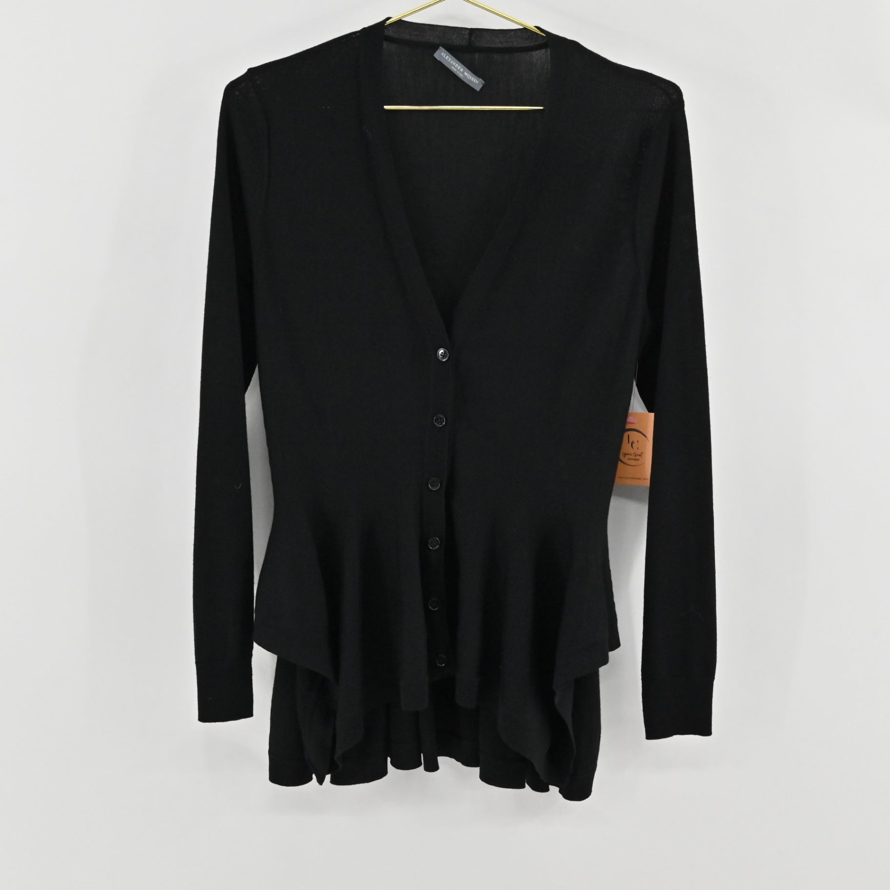 Alexander McQueen Black Cardigan Size L