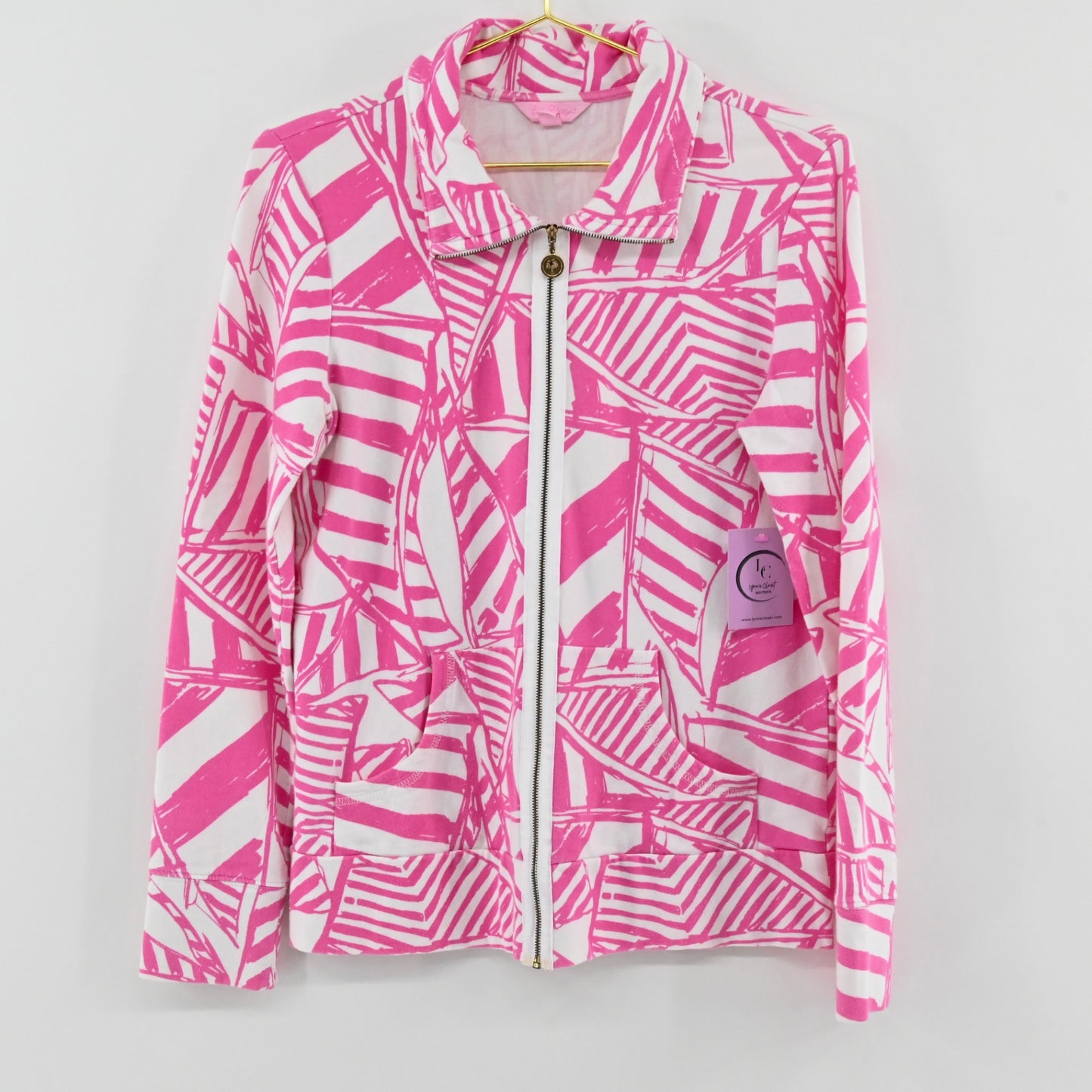 Lilly Pulitzer Pink Sail Print Jacket Size M
