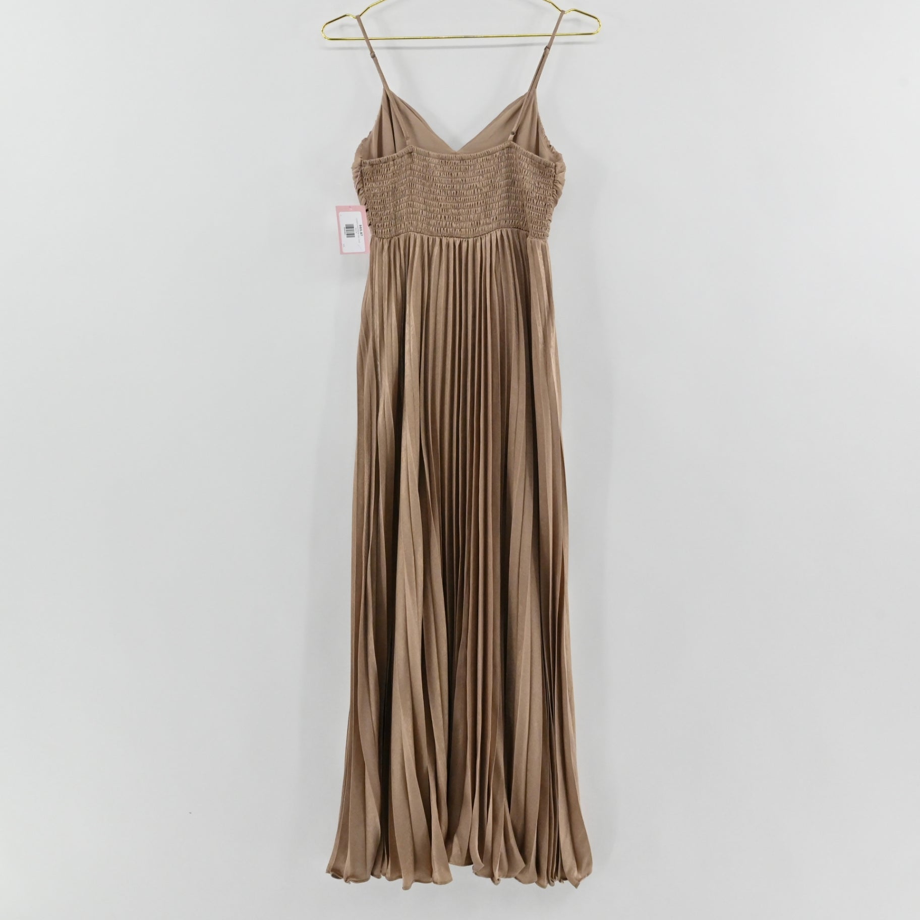 Lucyparis Gold Pleated Maxi Dress SIZE XS