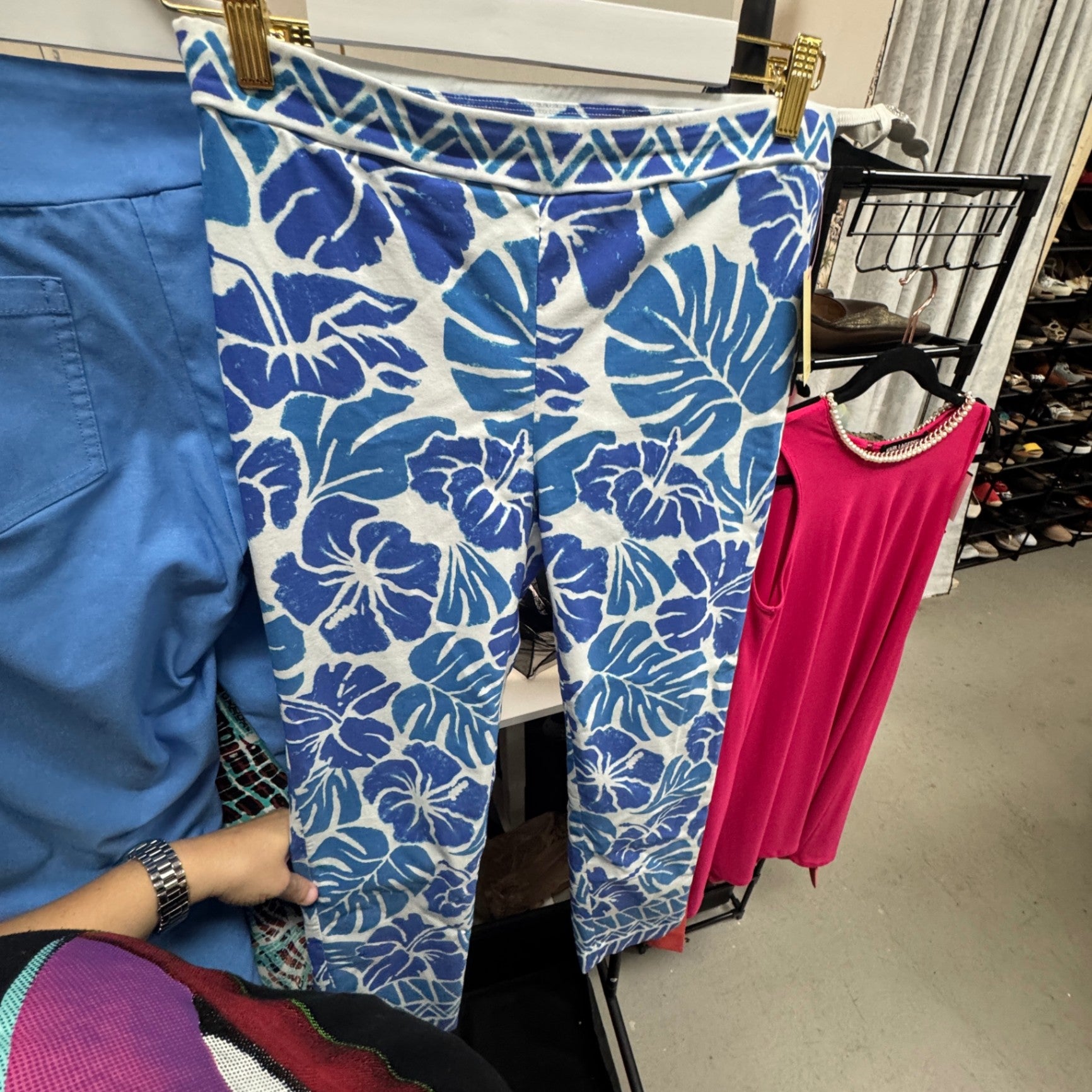 J McLaughlin Tropical Floral Pants Size 10