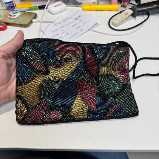 Vtg. Carla Marchi Hand-Beaded Evening Bag