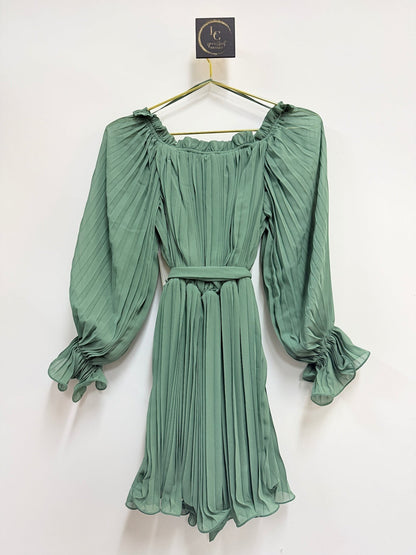 Vici Sage Pleated Dress Size XS