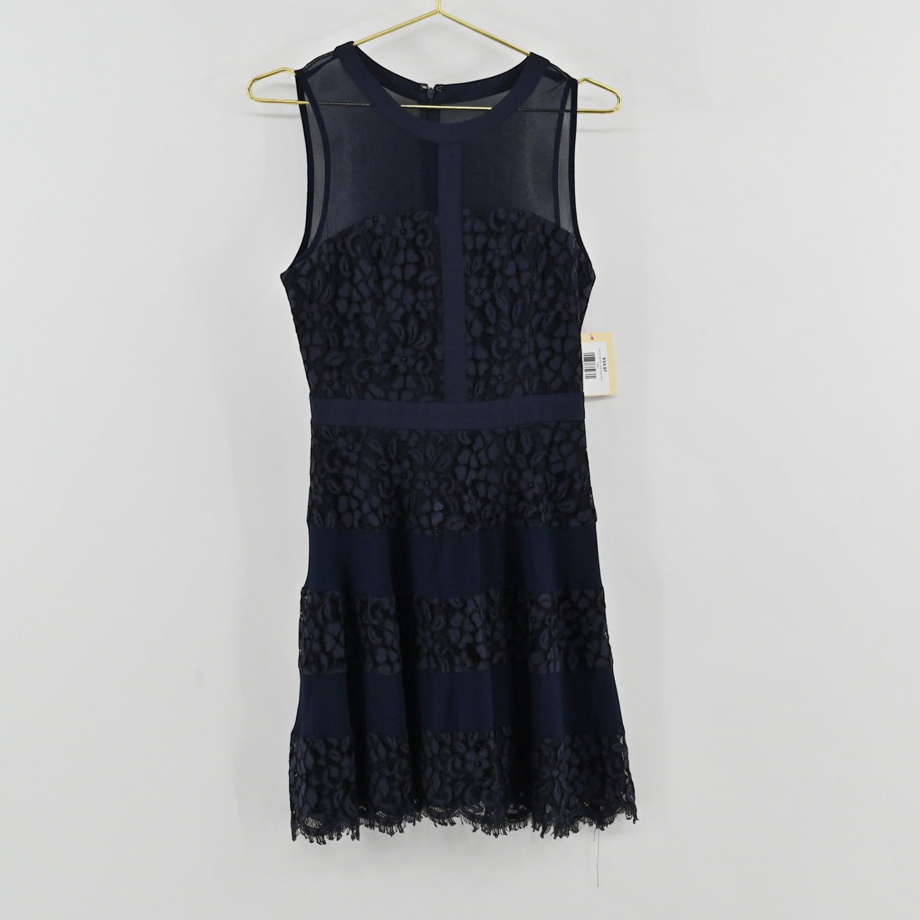 Adelyn Rae Navy Lace Dress Size S