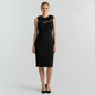St John Black Fringe Dress Size 8