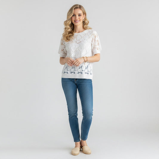 Lilly Pulitzer Crochet Top Size M