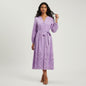 Talbots Purple Eyelet Midi Dress Size 12