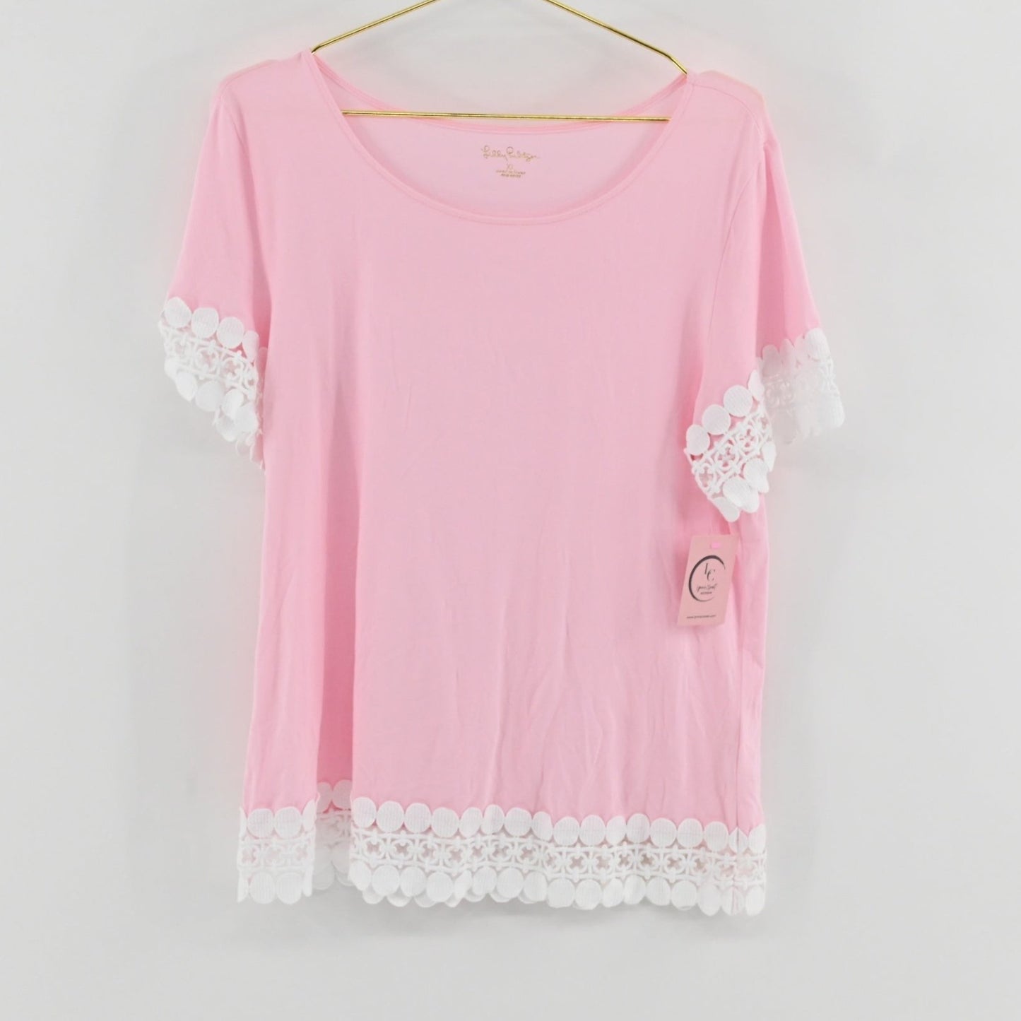 Lilly Pulitzer Pink/White Top SIZE XL