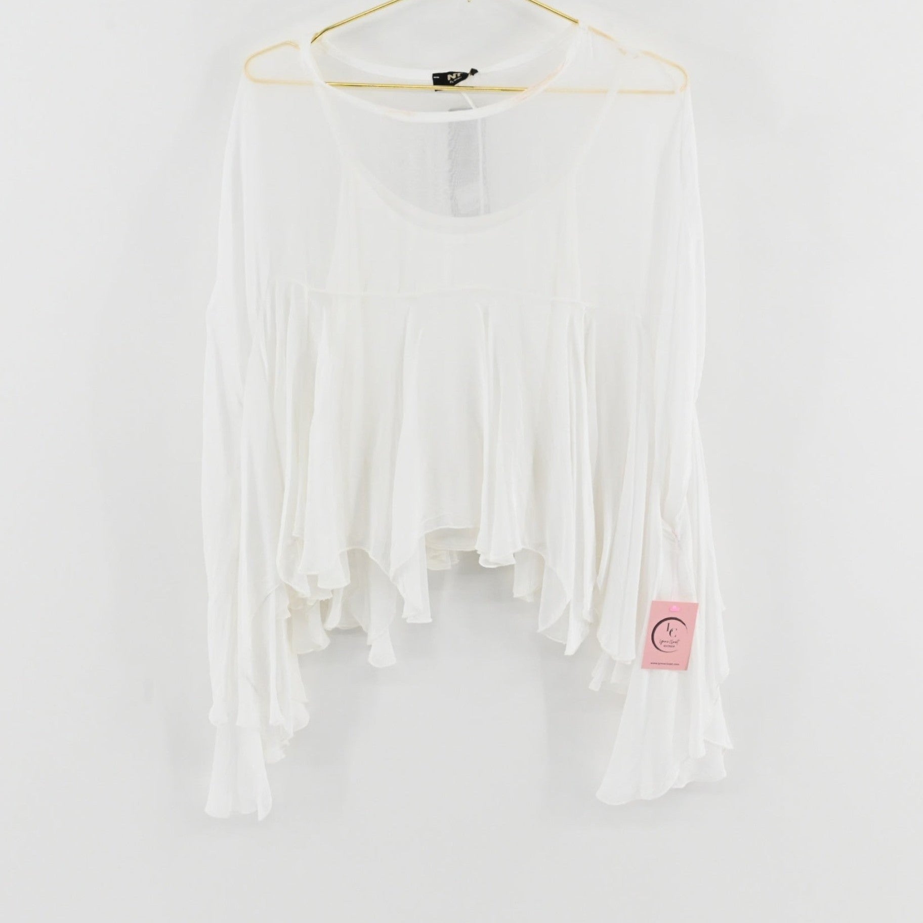 Amati White Silk Pants 2-Pc Set Size M