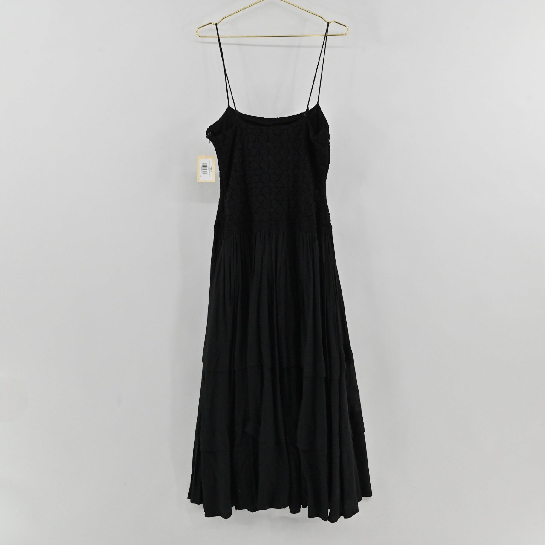 Tanya Taylor Black Crochet Dress Size 14