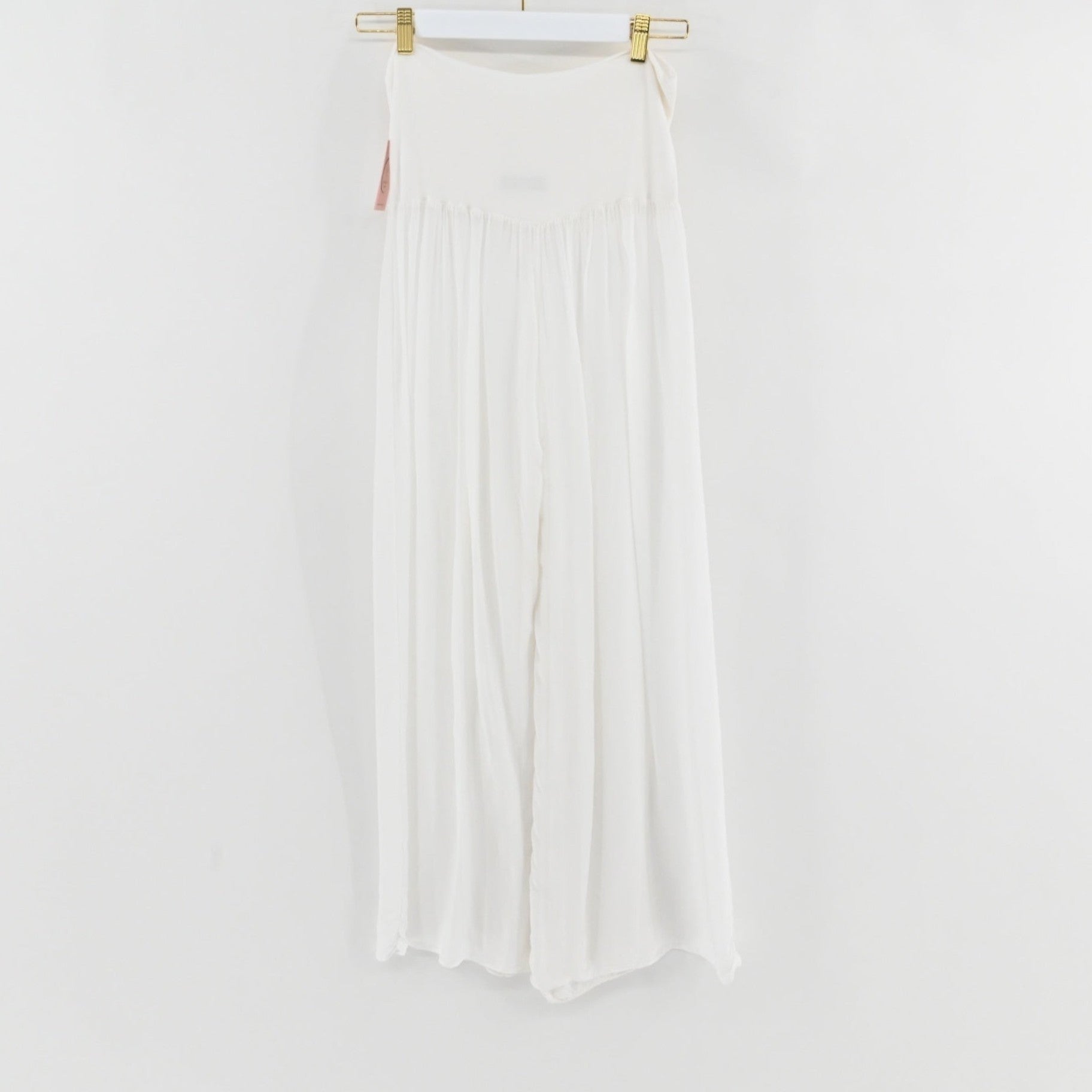 Amati White Silk Pants 2-Pc Set Size M