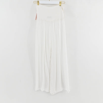 Amati White Silk Pants 2-Pc Set Size M