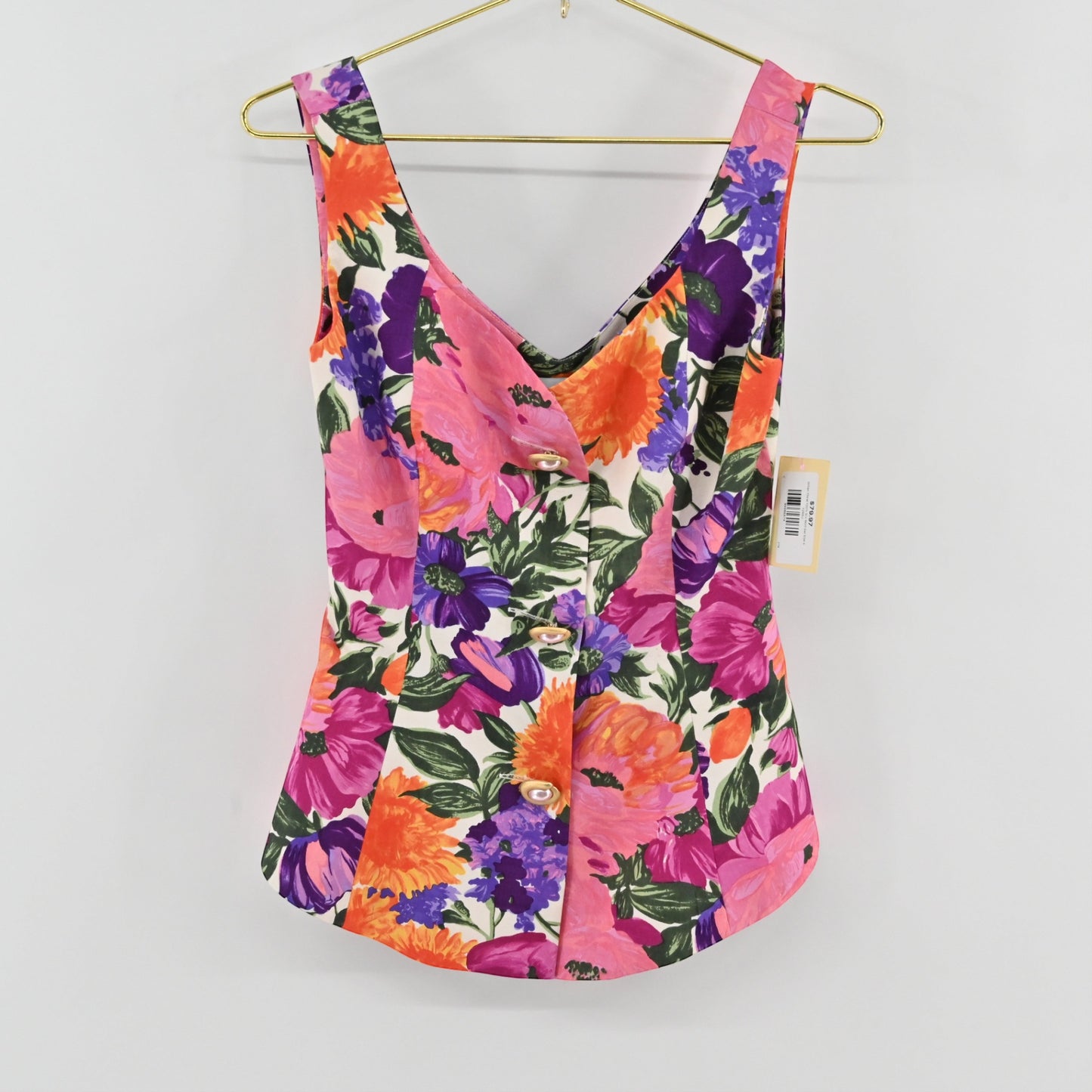 Gillian Floral 100% Silk Skirt Set Size 4
